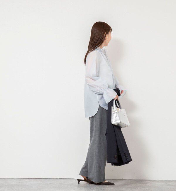 NOLLEY'S sophi「ウォッシャブルオーガンジーフリルブラウス」|シャツ・ブラウス|