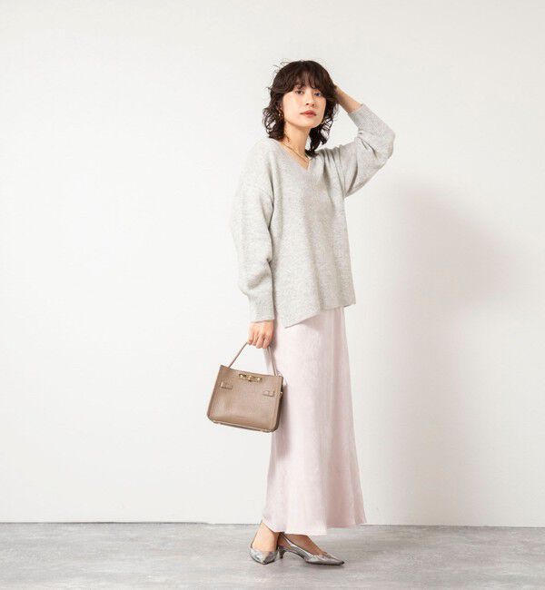 NOLLEY'S sophi「《手洗い可能》モヘヤスパンコールVネックプルオーバー」|ニット・セーター|