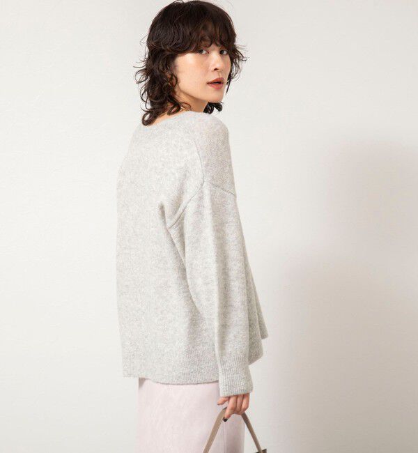 NOLLEY'S sophi「《手洗い可能》モヘヤスパンコールVネックプルオーバー」|ニット・セーター|