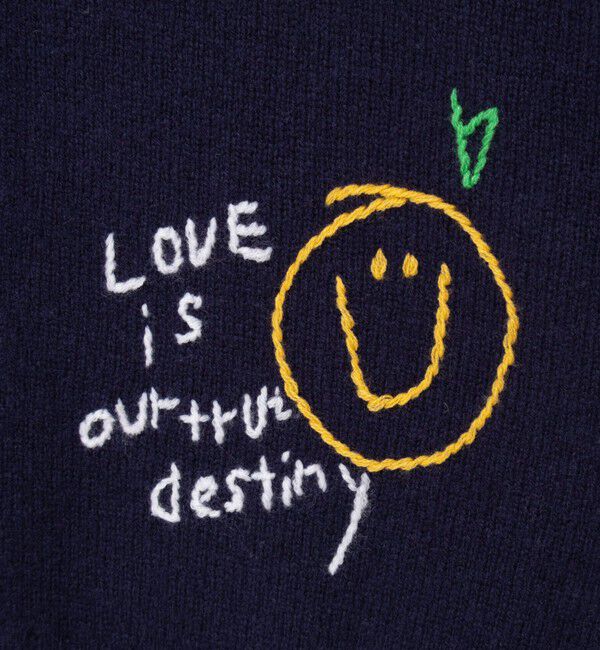 Rie Miller「《手洗い可能》ハンド刺繍Vネックカーディガン」|カーディガン|