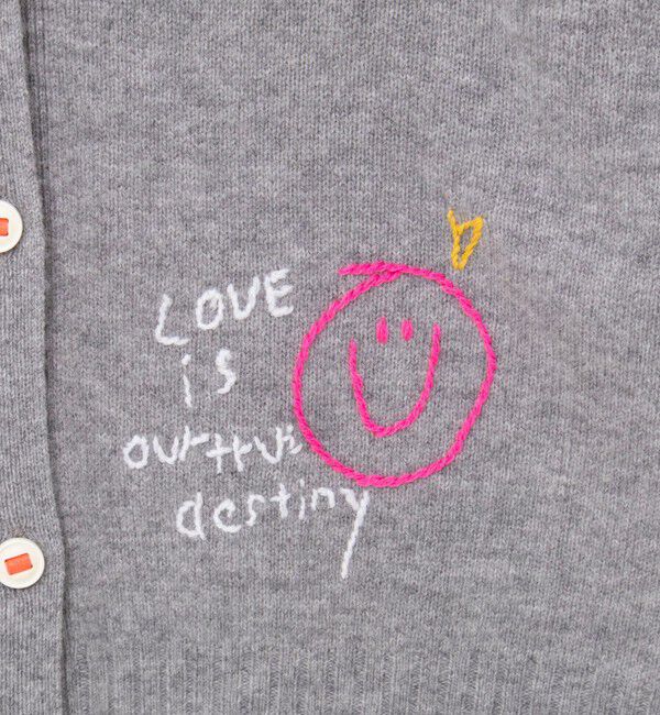 Rie Miller「《手洗い可能》ハンド刺繍Vネックカーディガン」|カーディガン|