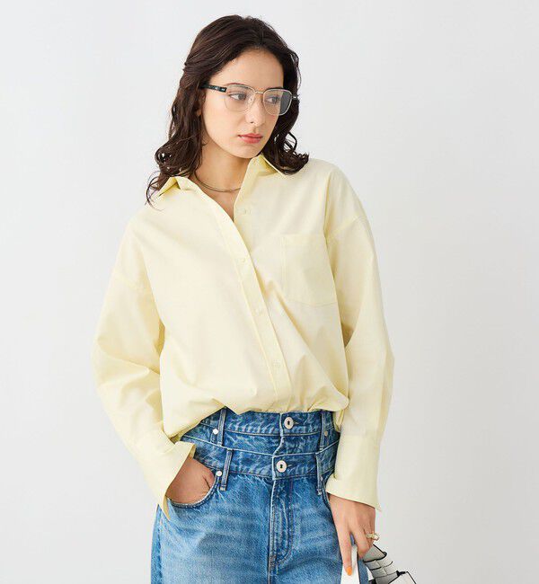 NOLLEY'S sophi「ウォッシャブルOX2WAYシャツ」|シャツ・ブラウス|イエロー
