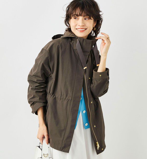 NOLLEY'S「【WEB＆一部店舗限定色アイテム】ウォッシャブル2WAY撥水フーテッドブルゾン」|ブルゾン・スタジャン|チャコールグレー