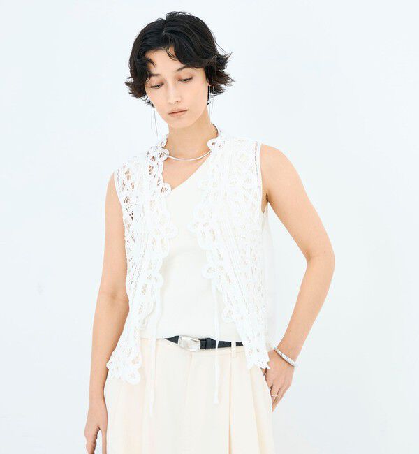 NOLLEY'S「《手洗い可能》バテンレースジレ」|ベスト・ジレ|