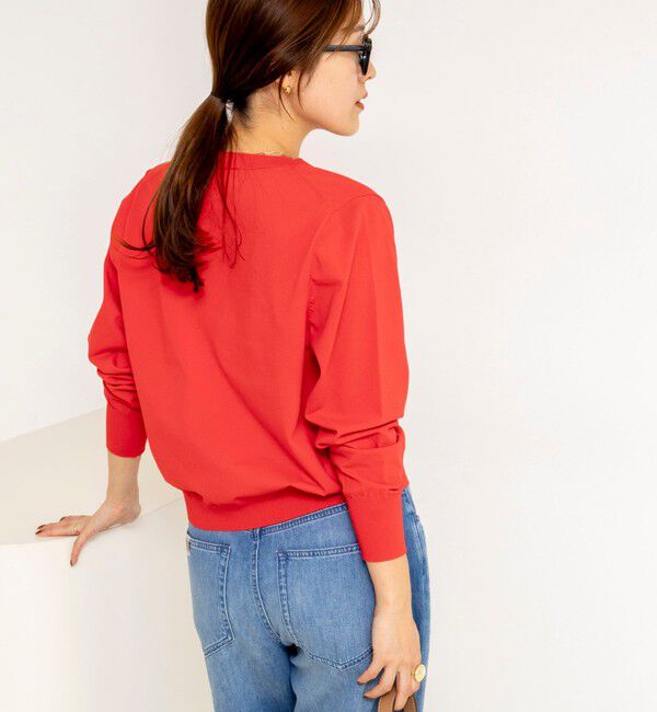 NOLLEY'S「《手洗い可能》コットンテックスクルーネックカーディガン」|カーディガン|