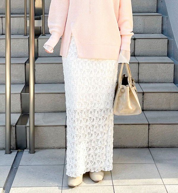 NOLLEY'S sophi「《セットアップ対応》ウォッシャブルストレッチレースタイトスカート」|タイト|