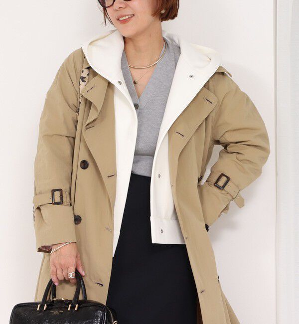 NOLLEY'S「【追加】ウォッシャブルエアボールフードブルゾン」|ブルゾン・スタジャン|