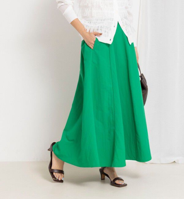 NOLLEY'S「ウォッシャブルフレアマキシスカート」|フレア|