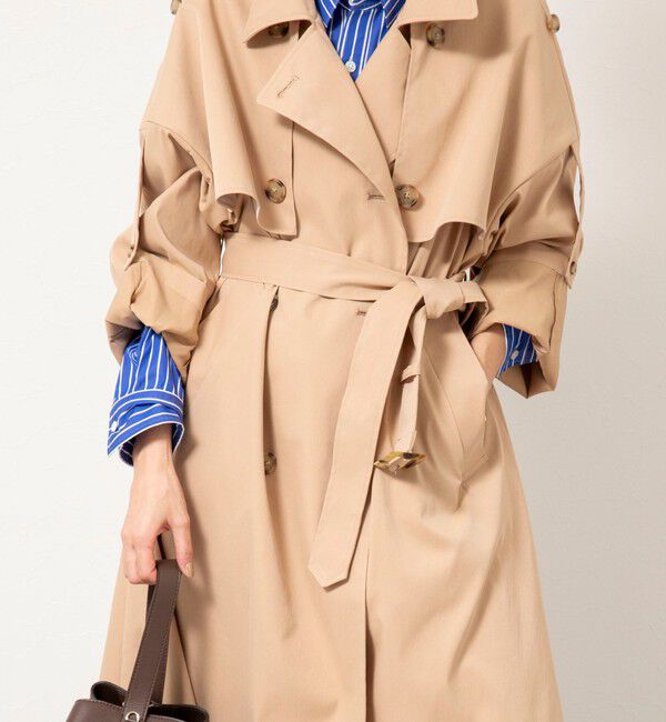 NOLLEY'S「NMPウォッシャブルロングトレンチコート」|トレンチコート|