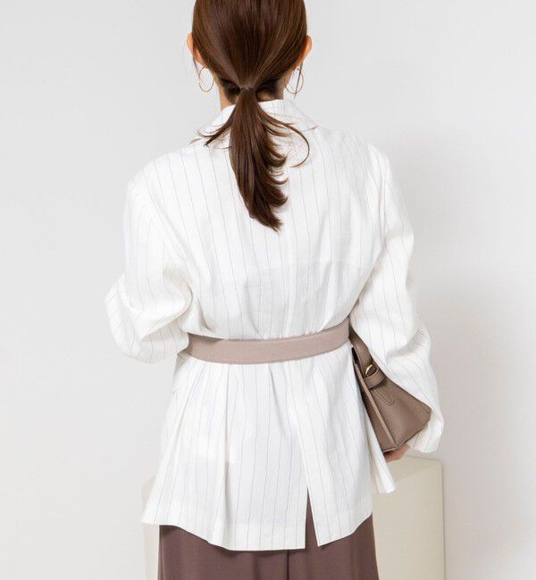 NOLLEY'S「【WEB＆一部店舗限定色アイテム】ウォッシャブルストライプオーバージャケット」|テーラードジャケット|