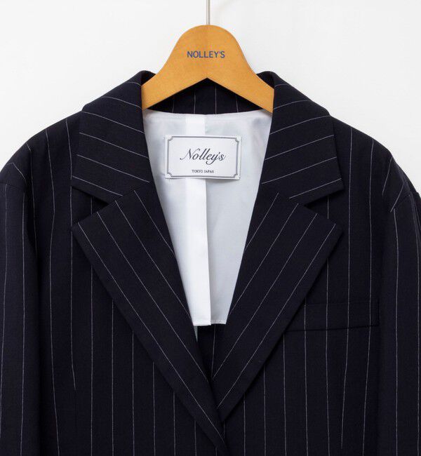 NOLLEY'S「【WEB＆一部店舗限定色アイテム】ウォッシャブルストライプオーバージャケット」|テーラードジャケット|