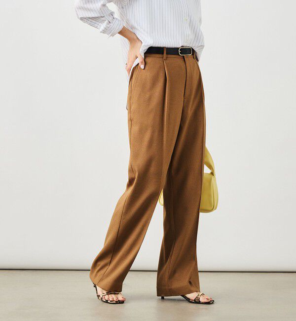 NOLLEY'S「《セットアップ対応》ウォッシャブルハイスペック麻調愛されセミワイドパンツ」|その他|