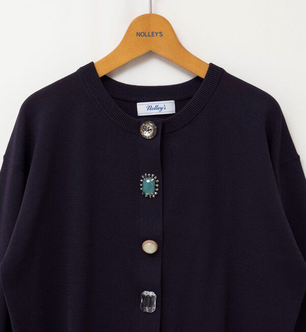 NOLLEY'S「《手洗い可能》ランダムビジューカーディガン」|カーディガン|