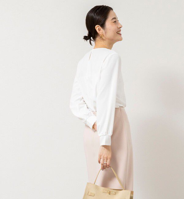 NOLLEY'S sophi「ウォッシャブルファンクショナルジョーゼットプリントタックフレアーブラウス」|シャツ・ブラウス|