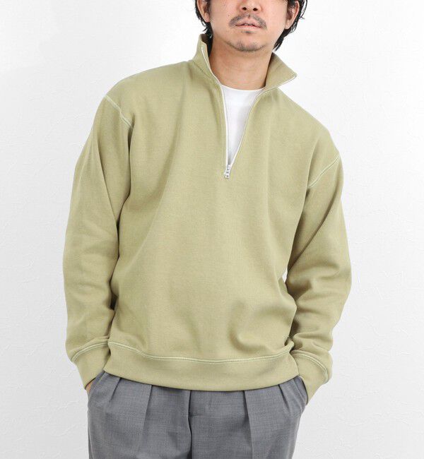 NOLLEY'S goodman「リブダンボール スタンドハーフZip 26SS」|スウェット・ジャージ|ベージュ