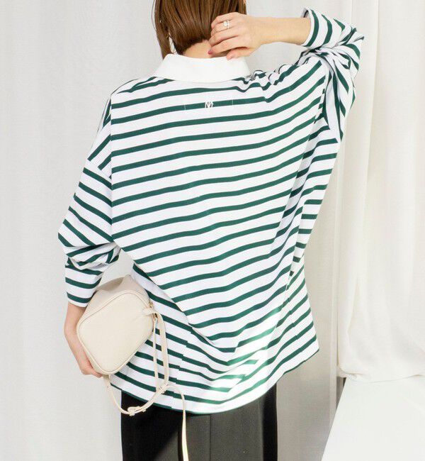 Rie Miller「ウォッシャブルBIGシルエットラガーシャツ」|Tシャツ・カットソー|グリーン系3