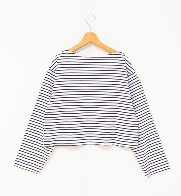 NOLLEY'S「【nolnol/ノルノル】ウォッシャブルシルケットボーダーショートT」|Tシャツ・カットソー|