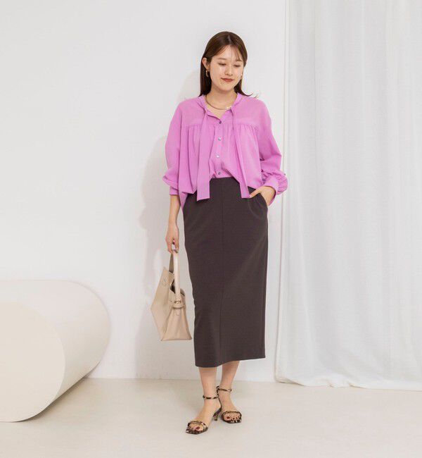 NOLLEY'S「ウォッシャブル100/2ガスボイルボウタイブラウス」|シャツ・ブラウス|