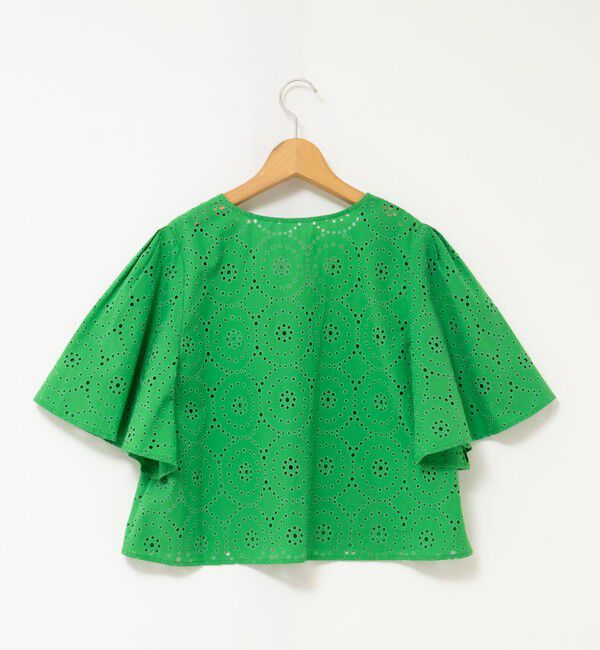 NOLLEY'S「《セットアップ対応》ウォッシャブルフレアスリーブレースブラウス」|シャツ・ブラウス|