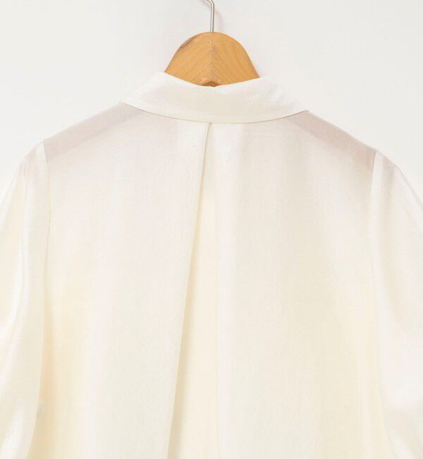 NOLLEY'S「シアーシルキーパール釦フリルブラウス」|シャツ・ブラウス|