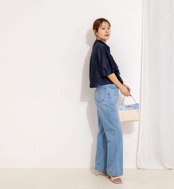 NOLLEY'S「シアーシルキーパール釦フリルブラウス」|シャツ・ブラウス|