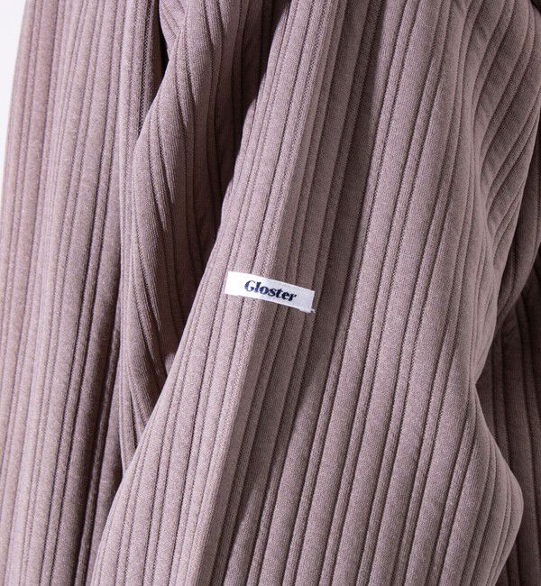 GLOSTER「【GLOSTER/グロスター】 ストライプ キルティング スウェット プルオーバー」|スウェット・ジャージ|