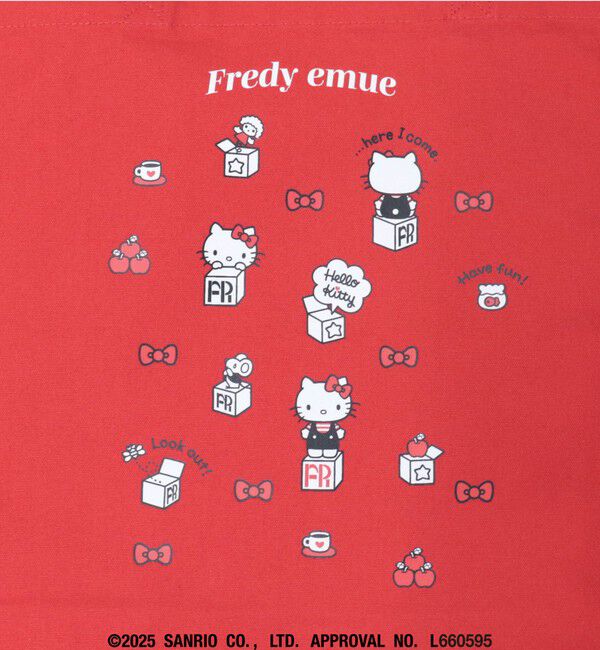 fredy emue「【HELLO KITTY meet FREDY emue】  ボックスプリントトートバッグ」|トートバッグ|