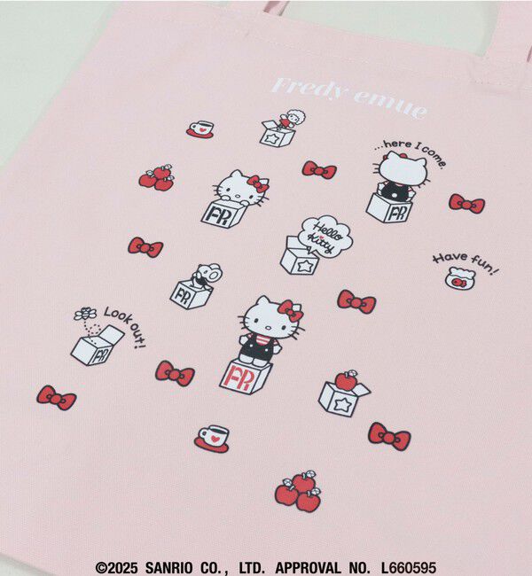fredy emue「【HELLO KITTY meet FREDY emue】  ボックスプリントトートバッグ」|トートバッグ|