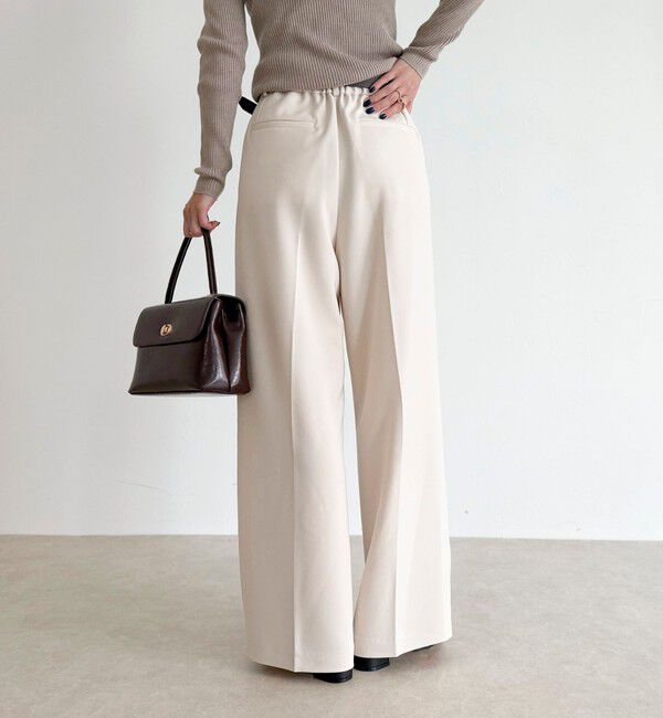 fredy emue「【人気商品の新型】とろみwarmタックスラックス」|スラックス|