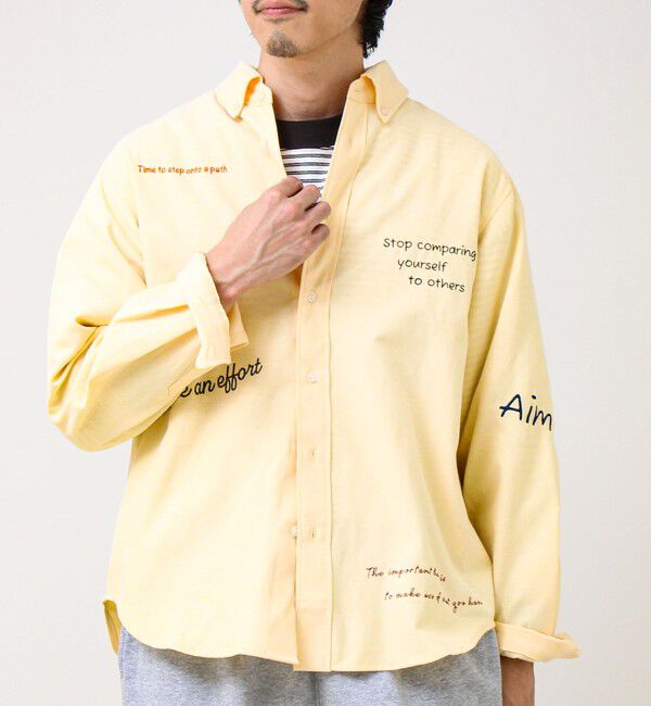 GLOSTER「【気分を上げるフレーズ】ポジティブメッセージシャツ パート2」|シャツ・ブラウス|
