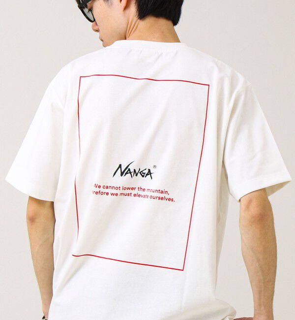 GLOSTER「【NANGA&times;GLOSTER】別注① Rect Backprint Tee」|Tシャツ・カットソー|ホワイト系その他