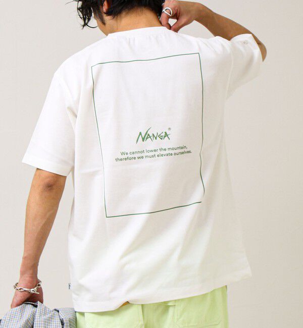 GLOSTER「【NANGA&times;GLOSTER】別注① Rect Backprint Tee」|Tシャツ・カットソー|ホワイト系その他2
