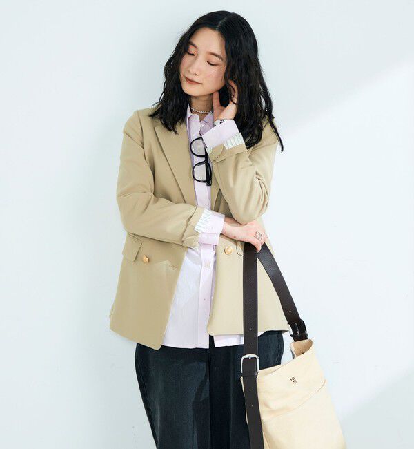 fredy emue「【3サイズ展開/オンオフ使える】ダブルブレストジャケット」|テーラードジャケット|