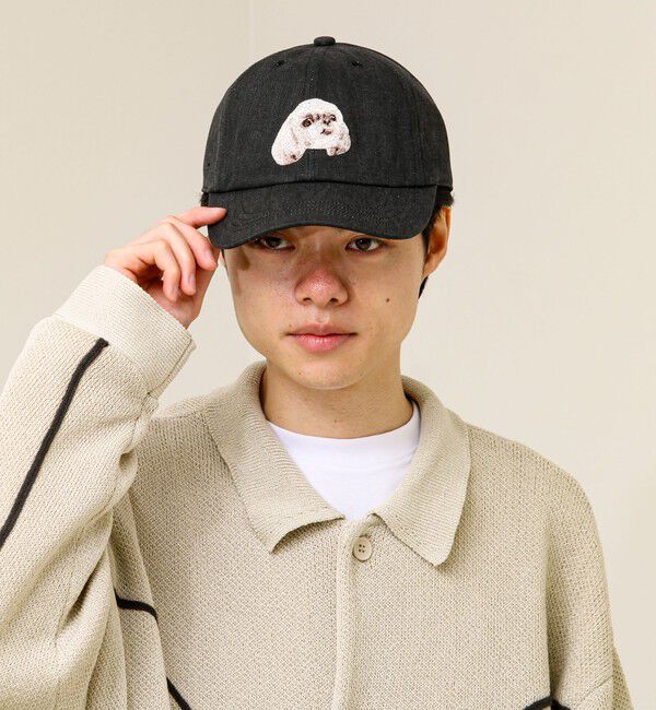 GLOSTER「【カラー追加して再登場】WASHED DOG embroidery CAP」|キャップ・キャスケット|ブラック系その他2