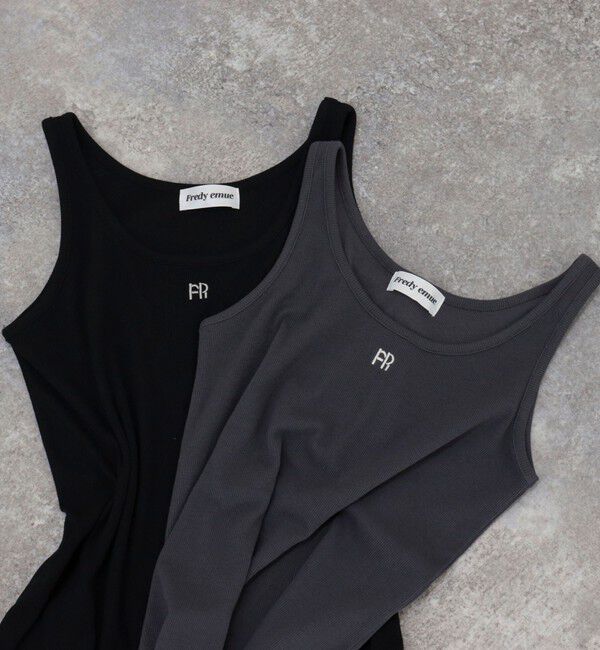 fredy emue「FR刺繍タンクトップ」|タンクトップ|チャコールグレー