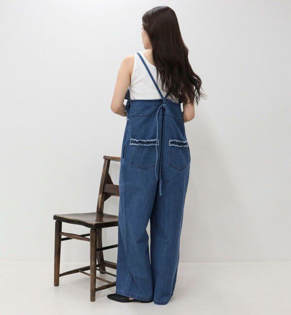 fredy emue「フリルデニムサロペット」|オールインワン|