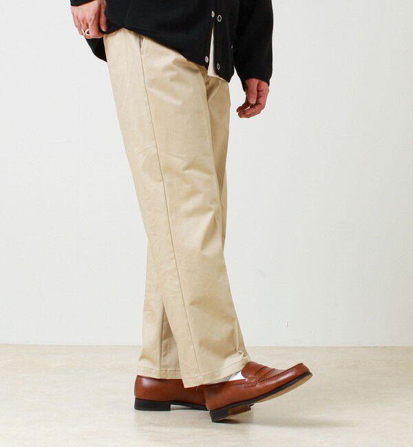 GLOSTER「【大人の万能パンツ】タックチノイージートラウザー」|チノ|