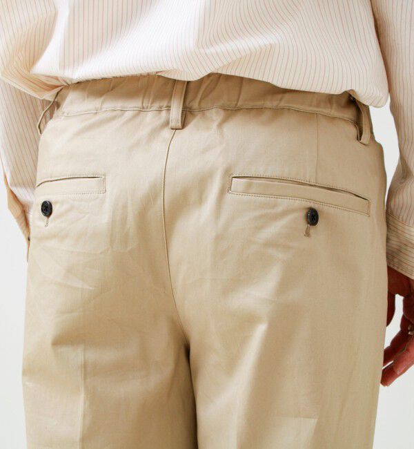GLOSTER「【大人の万能パンツ】タックチノイージートラウザー」|チノ|