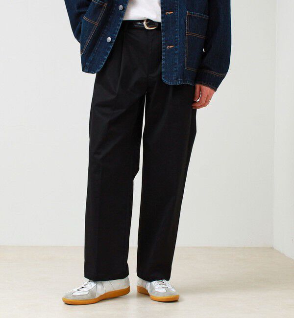GLOSTER「【大人の万能パンツ】タックチノイージートラウザー」|チノ|