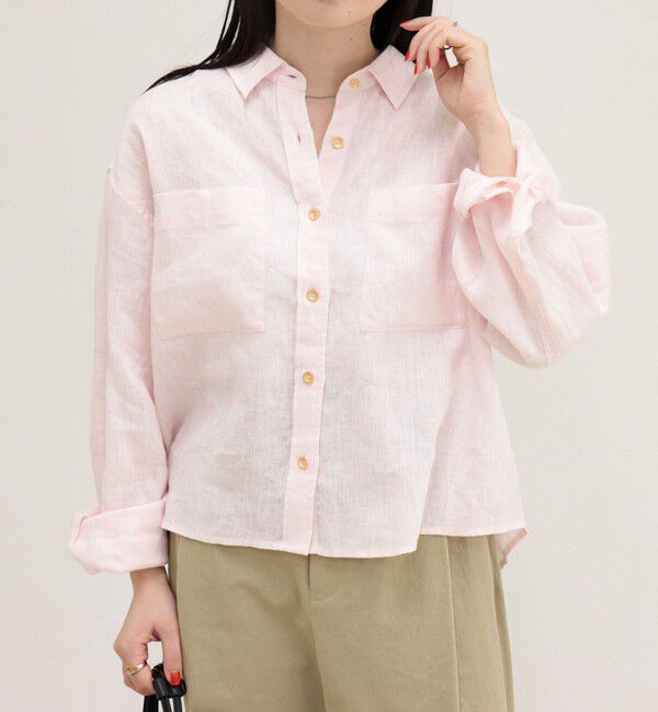 fredy emue「LINEN100 クロップドシャツ」|シャツ・ブラウス|