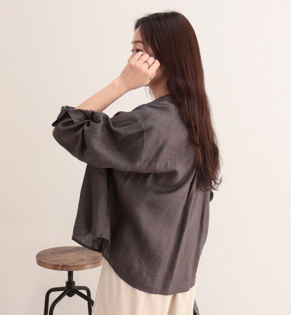 fredy emue「LINEN100 クロップドシャツ」|シャツ・ブラウス|