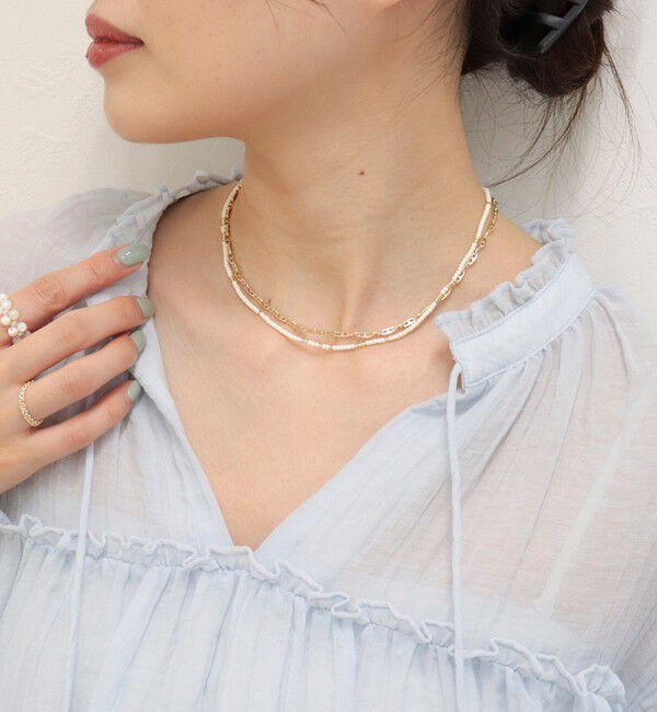 fredy emue「マットビーズアジャスト2セットネックレス」|ネックレス|