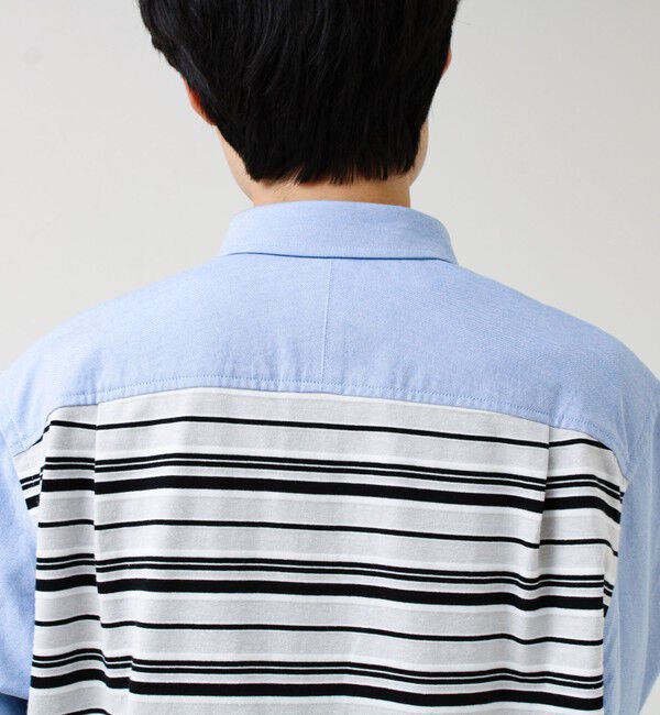 GLOSTER「【フレブル刺繍】ボタンダウン コンビシャツ」|シャツ・ブラウス|