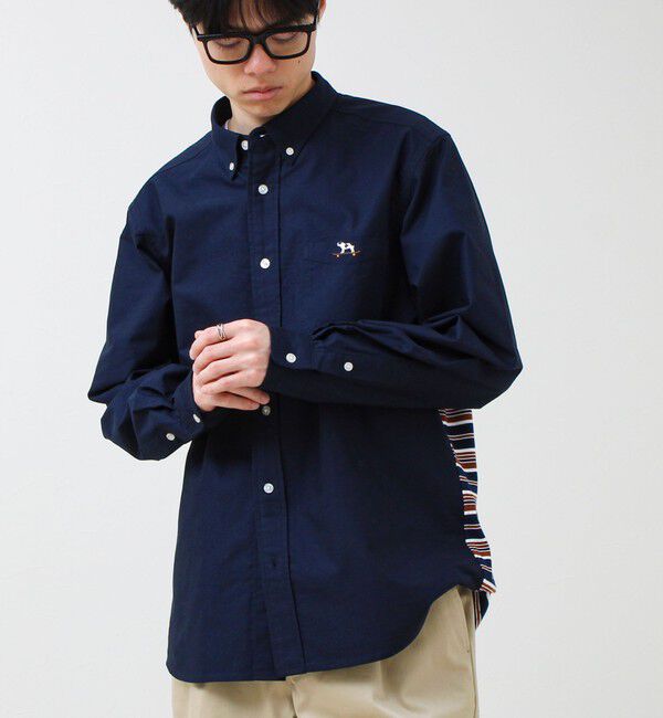 GLOSTER「【フレブル刺繍】ボタンダウン コンビシャツ」|シャツ・ブラウス|