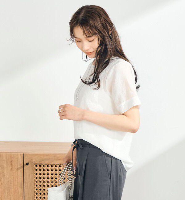 fredy emue「シアーレイヤード半袖ブラウス」|シャツ・ブラウス|