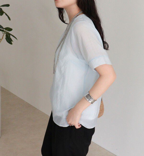 fredy emue「シアーレイヤード半袖ブラウス」|シャツ・ブラウス|