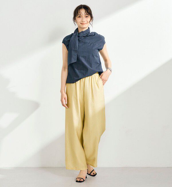 fredy emue「【接触冷感】ドライタンブラーセミワイドイージーパンツ」|チノ|