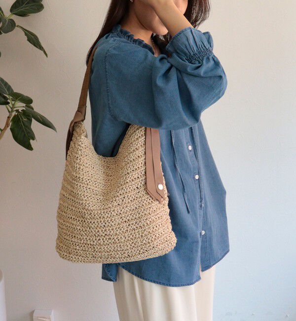 fredy emue「グログランハンドル柄編みトート」|トートバッグ|