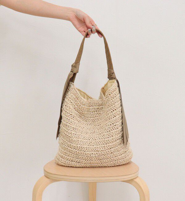 fredy emue「グログランハンドル柄編みトート」|トートバッグ|