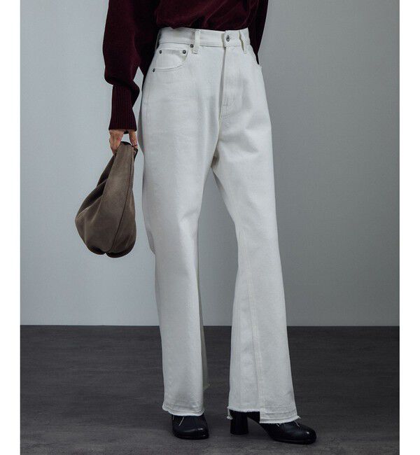 SALON adam et rope'「COTTON USAセミフレアデニム 3」|デニム|オフホワイト(15)